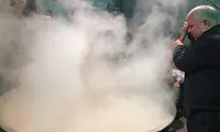 علی پروین در مراسم سمنوپزان