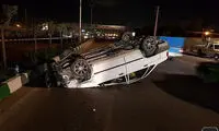 واژگونی پراید و ۲۰۶ در جاده شهریار