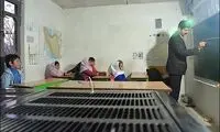 آتش سوزی یک مدرسه روستایی در اردبیل