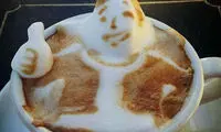 هنرنمایی زیبا با كف روي قهوه +عکس