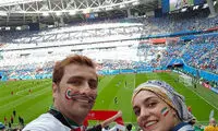 امین زندگانی و بانو در گران‌ترین ورزشگاه جام‌جهانی
