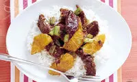خوراک گوشت و پرتقال به سبک آشپزی چینی