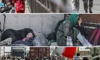تصاویری از مهاجران افغان در نقطه صفر مرزی