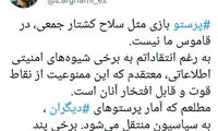 ضرغامی: پرستو بازی در قاموس ما نیست