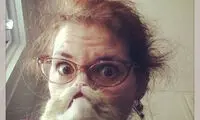 تركيب خنده دار صورت گربه با انسان! +عکس