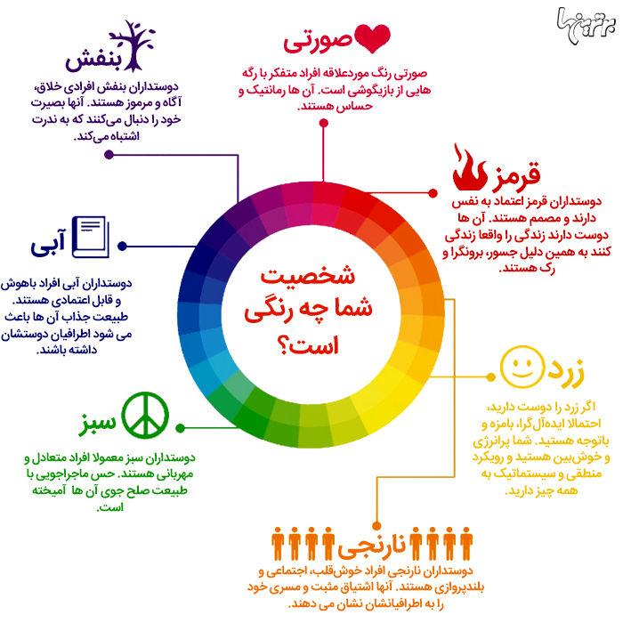 چه رنگی را بیشتر از همه دوست دارید؟