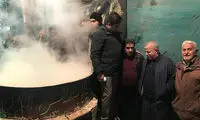 علی پروین در مراسم سمنوپزان