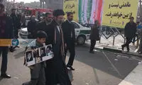 فرزند رهبر معظم انقلاب در راهپمایی 22 بهمن