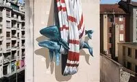 پیام زیست محیطی با نقاشی خیابانی!