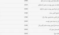 قیمت مرغ در میادین میوه و تره‌بار