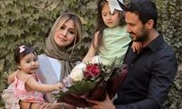 تیپ عجیب همسر شاهرخ استخری در یک جشن