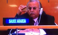 عکس: اخم یک سعودی هنگام نطق روحانی