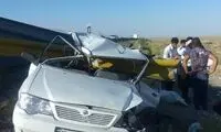 برخورد وحشتناک پراید با گاردریل