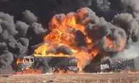 عکس: شکار تانکر نفت داعش توسط روسیه