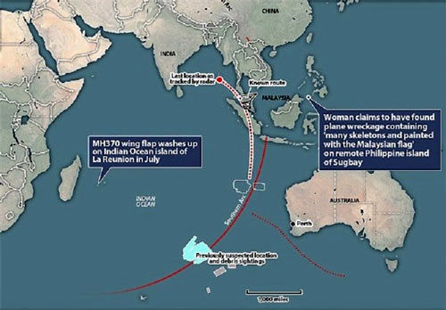 گمانه زنی‌ درباره اجساد پرواز «ام‌ اچ 370»