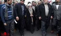 عکس: آیت الله جنتی در راهپیمایی 22 بهمن