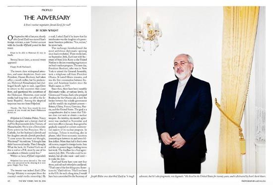 توصیف «نیویورکر» از «محمد جواد ظریف»
