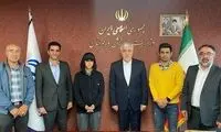 تصویر دیدار متفاوت الناز رکابی با وزیر ورزش