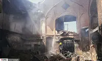 خسارت به ۱۲۰ مغازه بازار تبریز در آتش‌سوزی