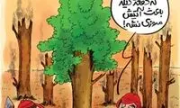 کارتون: حاشیه آتش سوزی در پارک گلستان