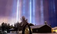 ستون هایی از جنس نور در آسمان!