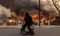 عکس عجیبی که آتش‌سوزی لس‌آنجلس وایرال شد