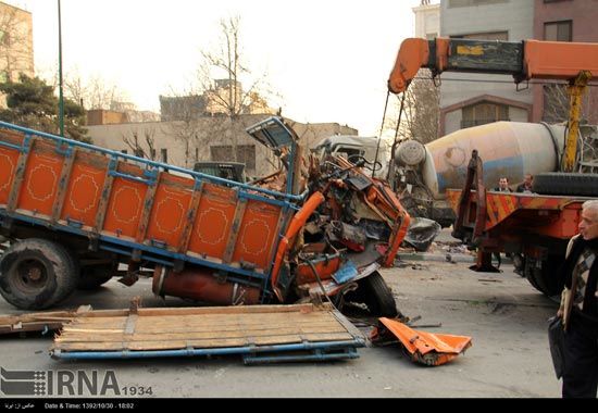 عکس: تصادف مرگبار در نیاوران تهران