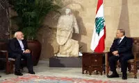 دیدار ظریف با عون در کاخ ریاست جمهوری لبنان
