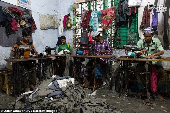 تصاویر تکان دهنده از کارگاه‌های تولید پوشاک بنگلادش