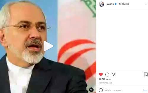 اولین پست ظریف پس از حواشیِ صوت جنجالی