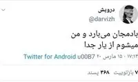 شوخی‌های توئیتری با فیلم بارش بادمجان