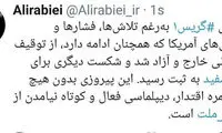 توئیت ربیعی برای رفع توقیف نفتکش ایرانی