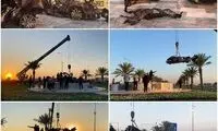 خودرویِ حاج قاسم در محل یادمان فرودگاه بغداد