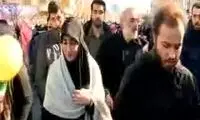 فرزندان شهید سلیمانی در راهپیمایی ۲۲ بهمن