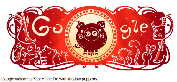 تبریک سال نوی چینی به سبک گوگل