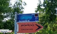 به تابلوی خیابان پرسپولیس حمله شد!