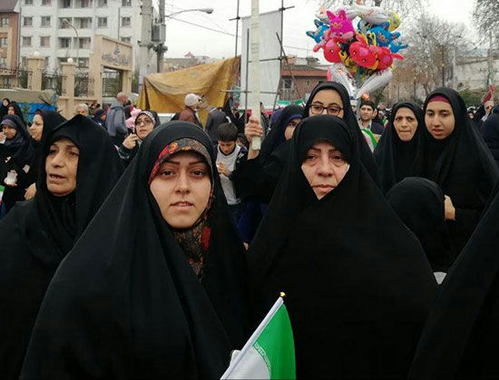 خانواده مسیح علی‌نژاد در جشن ۴۰ سالگی انقلاب