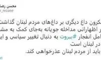 رضایی خواستار عذرخواهی مکرون از مردم لبنان شد