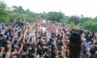 تصویری از ازدحام جمعیت در تشییع حبیب