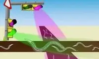 کرم‌هایی که از چراغ راهنمایی پیروی می‌کنند!