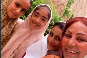 بهنوش بختیاری در پشت صحنه «بامداد خمار» با بچه‌هایش حرف زد