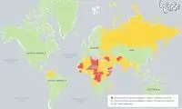 14 نقشه شگفت انگیز و متفاوت از جهان