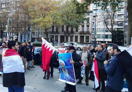 تظاهرات مقابل سفارت عربستان در بروکسل