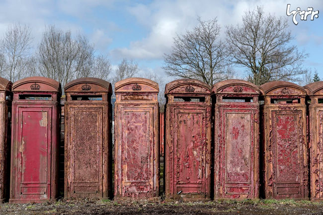 تصاویر زیبا از باجه تلفن‌های قدیمی لندن