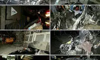 واژگونی تریلر حاوی قیر در محور تهران - دماوند