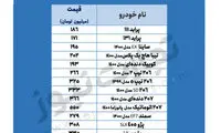 قیمت خودرو در بازار امروز