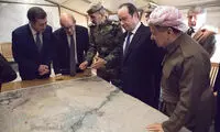 اولاند در جبهه نبرد با داعش در موصل