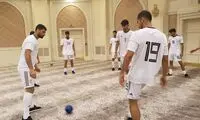عرق‌گیری ملی پوشان پیش از دیدار برابر ازبکستان