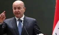 برهم صالح به معترضان: بروید، تنش را بیشتر نکنید