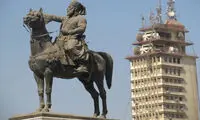 پوشاندن مجسمه به خاطر «سلمان» +عکس